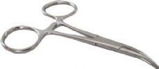 SS CURVED ANGLER'S FORCEPS